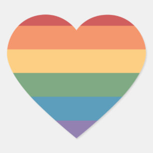 Regenboog Pride Vlag Geweven Hart Sticker