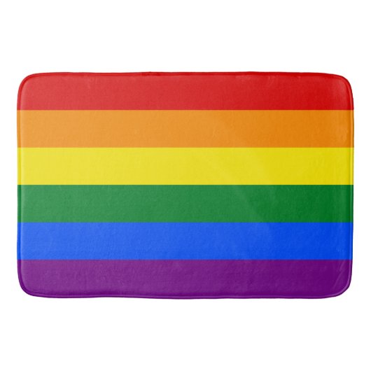 Regenboog Pride Vlag Groot Badmat (Voorkant)