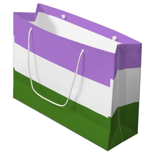 Regenboog Pride Vlag Groot Cadeauzakje (Voorkant Gekanteld)