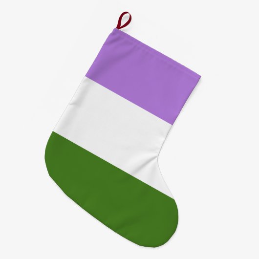 Regenboog Pride Vlag Grote Kerstsok (Voorkant (Hangend))