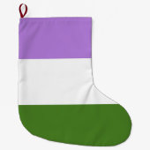 Regenboog Pride Vlag Grote Kerstsok (Voorkant)
