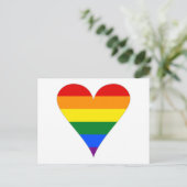 Regenboog Pride Vlag Hart Funky - Grijs Briefkaart (Staand voorkant)