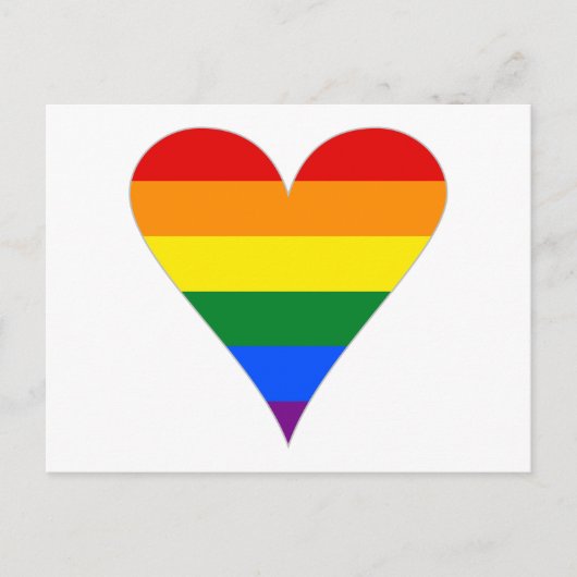 Regenboog Pride Vlag Hart Funky - Grijs Briefkaart (Voorkant)