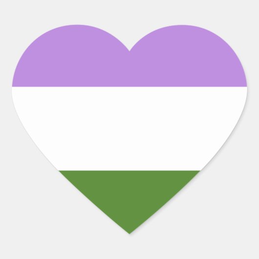 Regenboog Pride Vlag Hart Sticker (Voorkant)