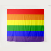 Regenboog Pride Vlag Horizontaal Wandkleed (Voorkant (horizontaal))