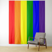Regenboog Pride Vlag Horizontaal Wandkleed (In situ)