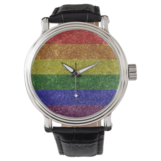 Regenboog pride vlag horloge (Voorkant)