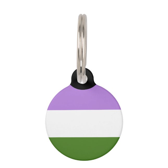 Regenboog Pride Vlag Huisdierpenning (Voorkant)