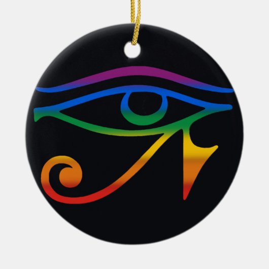 Regenboog Pride Vlag Keramisch Ornament (Voorkant)