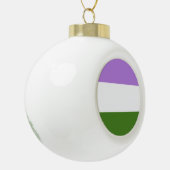 Regenboog Pride Vlag Keramische Bal Ornament (Links)