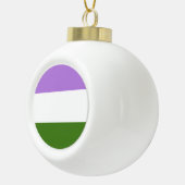 Regenboog Pride Vlag Keramische Bal Ornament (Rechts)