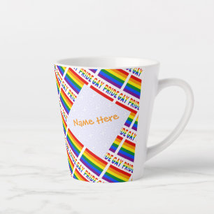Regenboog Pride Vlag LGBTQ Tegel Klein Latte Mok