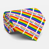 Regenboog Pride Vlag LGBTQ Tegel Stropdas (Opgerold)