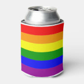 Regenboog Pride Vlag LGBTQIA+ Blikjeskoeler (Blikje Voorkant)