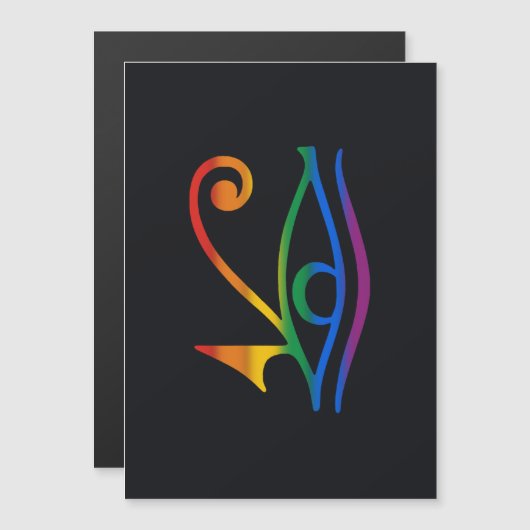 Regenboog Pride Vlag Magnetische Uitnodiging (Voorkant / Achterkant)
