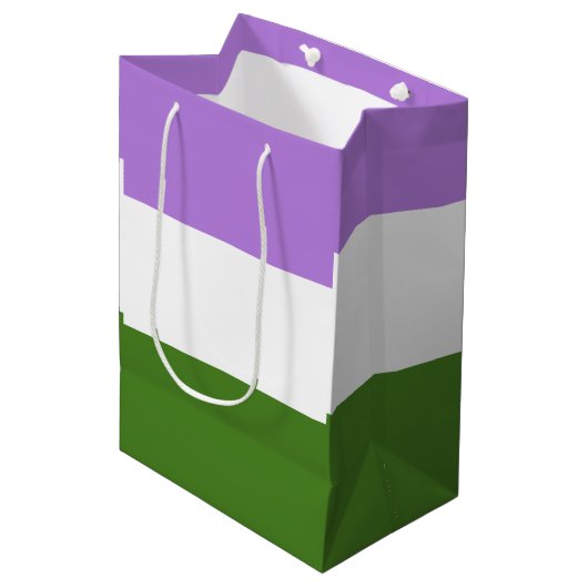 Regenboog Pride Vlag Medium Cadeauzakje (Voorkant Gekanteld)