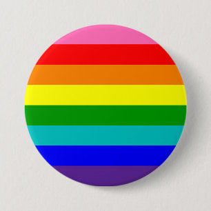 Regenboog Pride Vlag met Acht Strepen Ronde Button 7,6 Cm