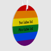 Regenboog Pride vlag met tekst Ornament (voorkant)