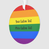 Regenboog Pride vlag met tekst Ornament (voorkant)