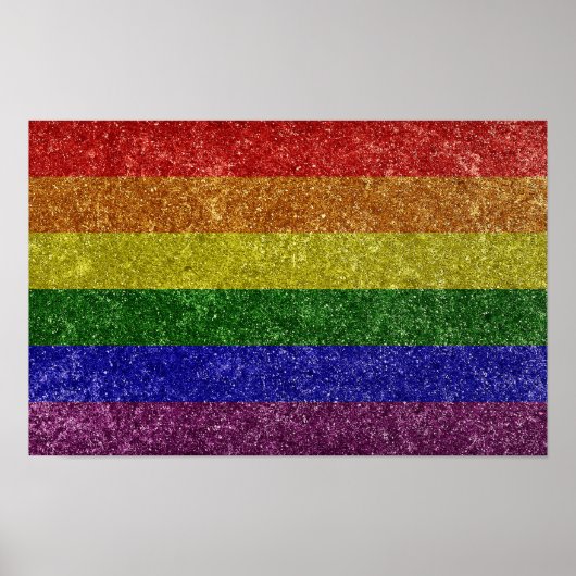 Regenboog pride vlag poster (Voorkant)
