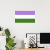 Regenboog Pride Vlag Poster (Thuiskantoor)