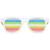 Regenboog Pride Vlag Retro Zonnebril (Voorkant)