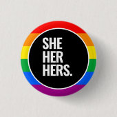 Regenboog Pride Vlag Ronde Button 3,2 Cm (Voorkant)