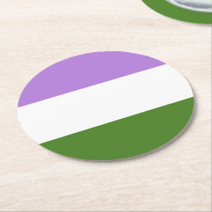 Regenboog Pride Vlag Ronde Kartonnen Onderzetter