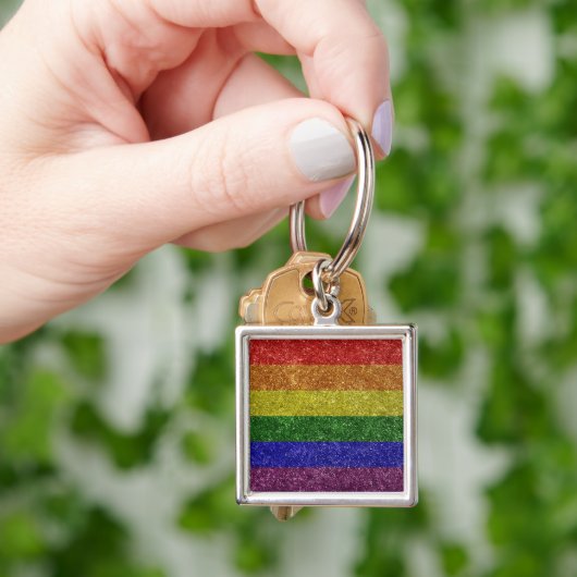 Regenboog pride vlag sleutelhanger (Hand)