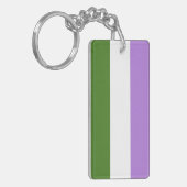 Regenboog Pride Vlag Sleutelhanger (Voorkant Links)