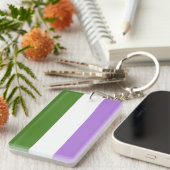 Regenboog Pride Vlag Sleutelhanger (Voorkant Rechts)