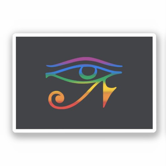 Regenboog Pride Vlag Sticker (Voorkant)