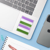Regenboog Pride Vlag Sticker (Laptop met iPhone)