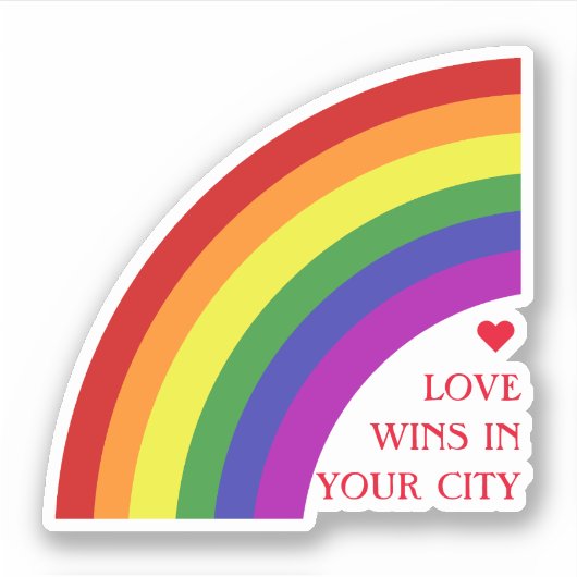 Regenboog Pride Vlag Sticker (Voorkant)