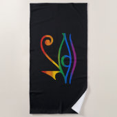 Regenboog Pride Vlag Strandlaken (Voorkant)