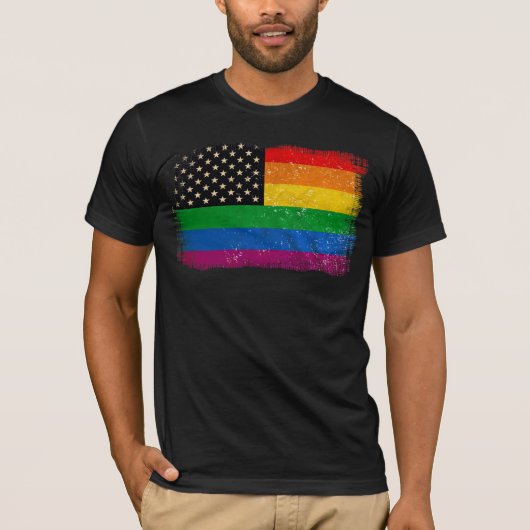 Regenboog Pride Vlag T-shirt (Voorkant)