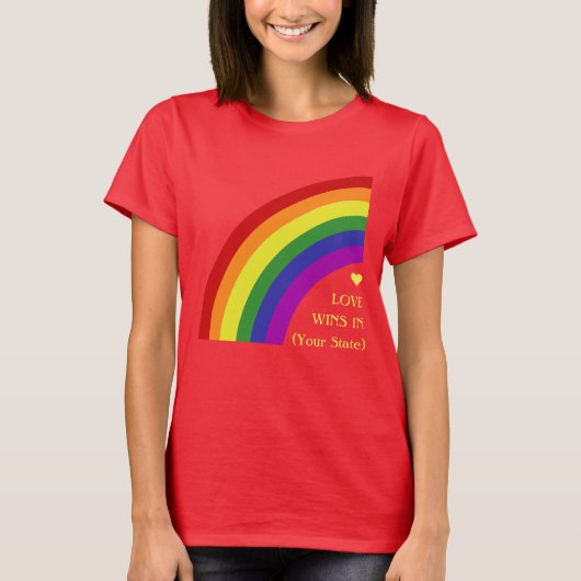 Regenboog Pride Vlag T-shirt (Voorkant)