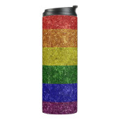 Regenboog pride vlag thermosbeker (Gedraaid links)