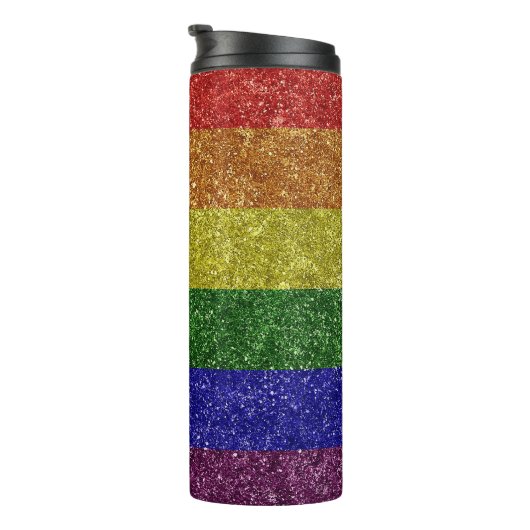 Regenboog pride vlag thermosbeker (Geroteerd rechts)