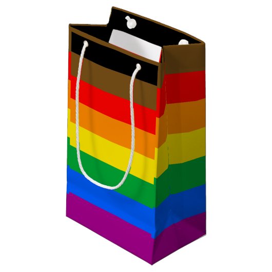 Regenboog Pride Vlag uit Philly Klein Cadeauzakje (Voorkant Gekanteld)