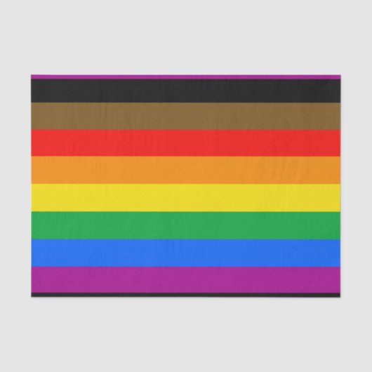 Regenboog Pride Vlag uit Philly Tissuepapier (Voorkant)
