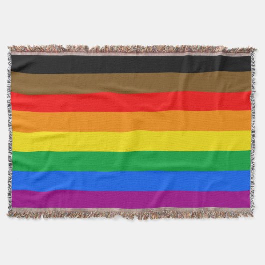 Regenboog Pride Vlag van Philadelphia Deken (Voorkant)