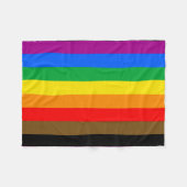 Regenboog Pride Vlag van Philadelphia Fleece Deken (Voorkant (Horizontaal))