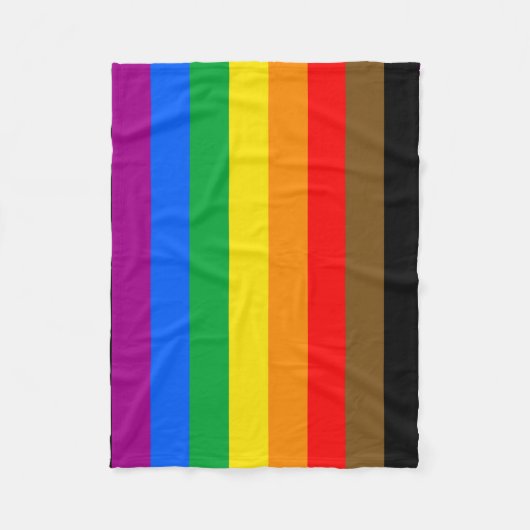 Regenboog Pride Vlag van Philadelphia Fleece Deken (Voorkant)
