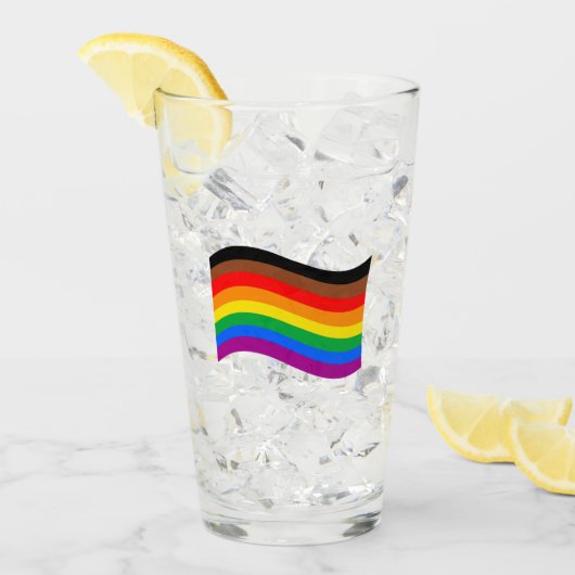 Regenboog Pride Vlag van Philly Glas (Voorkant ijs)