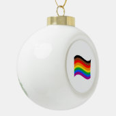 Regenboog Pride Vlag van Philly Keramische Bal Ornament (Links)