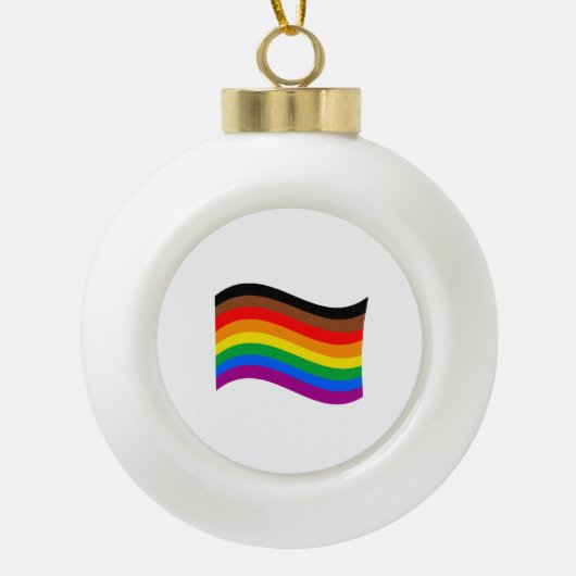 Regenboog Pride Vlag van Philly Keramische Bal Ornament (Voorkant)