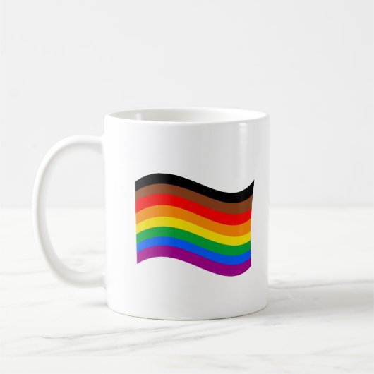 Regenboog Pride Vlag van Philly Koffiemok (Links)