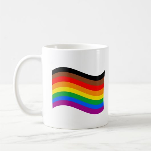 Regenboog Pride Vlag van Philly Koffiemok (Links)