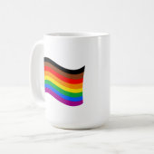 Regenboog Pride Vlag van Philly Koffiemok (Voorkant links)